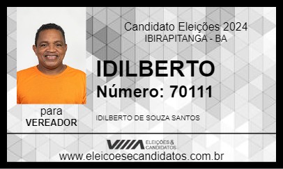 Candidato IDILBERTO 2024 - IBIRAPITANGA - Eleições