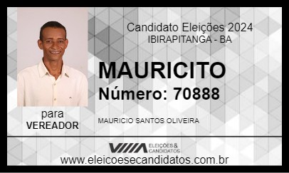 Candidato MAURICITO 2024 - IBIRAPITANGA - Eleições