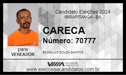 Candidato CARECA 2024 - IBIRAPITANGA - Eleições