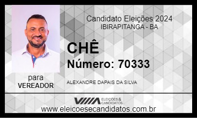 Candidato CHÊ 2024 - IBIRAPITANGA - Eleições