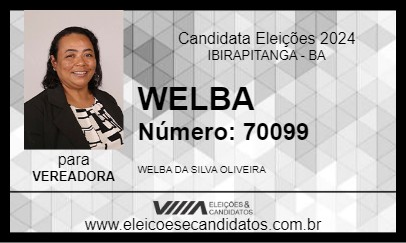 Candidato WELBA 2024 - IBIRAPITANGA - Eleições