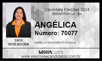 Candidato ANGÉLICA 2024 - IBIRAPITANGA - Eleições