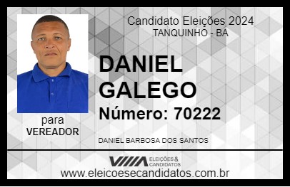 Candidato DANIEL GALEGO 2024 - TANQUINHO - Eleições