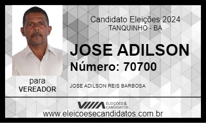 Candidato JOSE ADILSON 2024 - TANQUINHO - Eleições