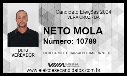 Candidato NETO MOLA 2024 - VERA CRUZ - Eleições