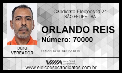 Candidato ORLANDO REIS 2024 - SÃO FELIPE - Eleições