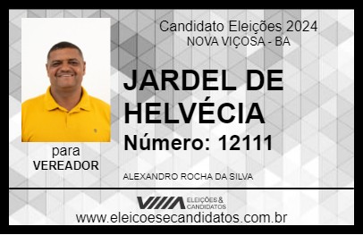 Candidato JARDEL DE HELVÉCIA 2024 - NOVA VIÇOSA - Eleições