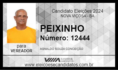 Candidato PEIXINHO 2024 - NOVA VIÇOSA - Eleições