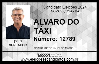 Candidato ALVARO DO TÁXI 2024 - NOVA VIÇOSA - Eleições