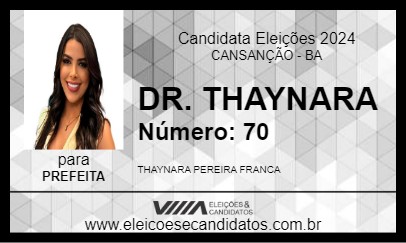 Candidato DR. THAYNARA 2024 - CANSANÇÃO - Eleições