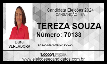 Candidato TEREZA SOUZA 2024 - CANSANÇÃO - Eleições