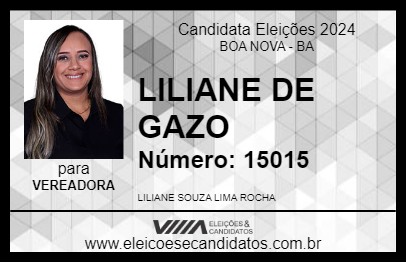 Candidato LILIANE DE GAZO 2024 - BOA NOVA - Eleições