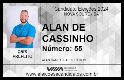 Candidato ALAN DE CASSINHO 2024 - NOVA SOURE - Eleições