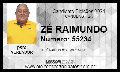 Candidato ZÉ RAIMUNDO 2024 - CANUDOS - Eleições