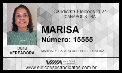 Candidato MARISA 2024 - CANÁPOLIS - Eleições