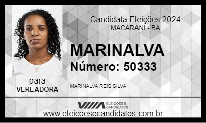 Candidato MARINALVA 2024 - MACARANI - Eleições