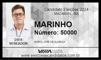 Candidato MARINHO 2024 - MACARANI - Eleições