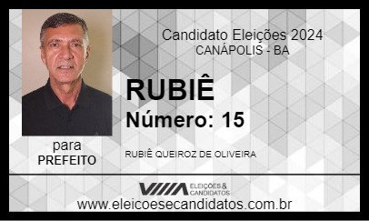 Candidato RUBIÊ 2024 - CANÁPOLIS - Eleições