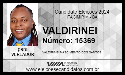 Candidato VALDIRINEI 2024 - ITAGIMIRIM - Eleições