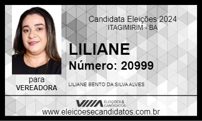 Candidato LILIANE 2024 - ITAGIMIRIM - Eleições