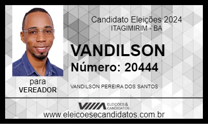 Candidato VANDILSON 2024 - ITAGIMIRIM - Eleições