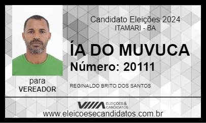 Candidato ÍA DO MUVUCA 2024 - ITAMARI - Eleições