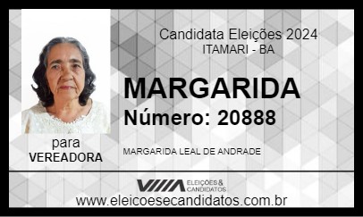 Candidato MARGARIDA 2024 - ITAMARI - Eleições