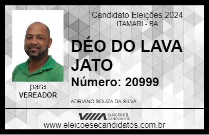 Candidato DÉO DO LAVA JATO 2024 - ITAMARI - Eleições