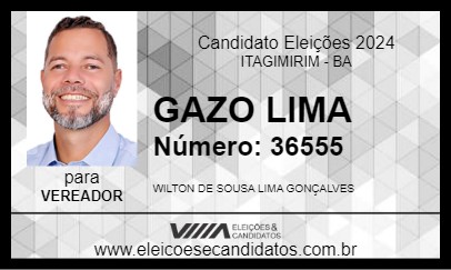 Candidato GAZO LIMA 2024 - ITAGIMIRIM - Eleições