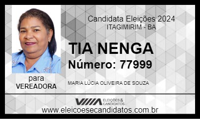 Candidato TIA NENGA 2024 - ITAGIMIRIM - Eleições