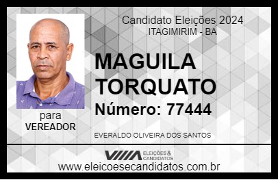 Candidato MAGUILA TORQUATO 2024 - ITAGIMIRIM - Eleições