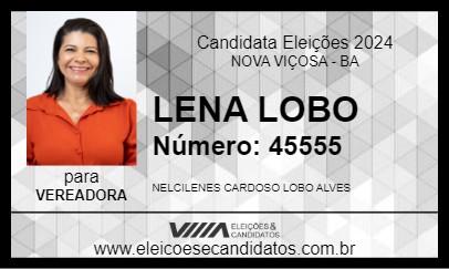 Candidato LENA LOBO 2024 - NOVA VIÇOSA - Eleições