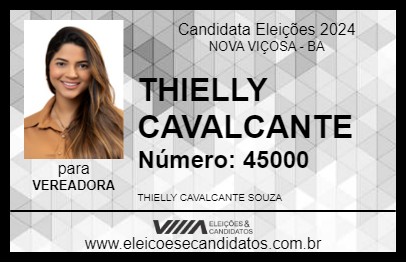 Candidato THIELLY CAVALCANTE 2024 - NOVA VIÇOSA - Eleições