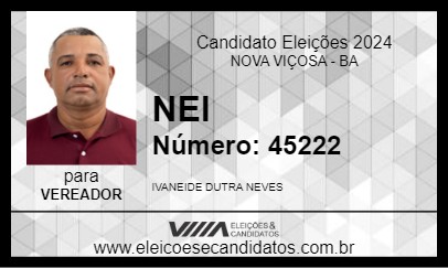 Candidato NEI DA GELADEIRA 2024 - NOVA VIÇOSA - Eleições