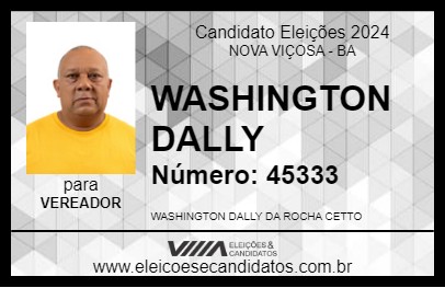 Candidato WASHINGTON DALLY 2024 - NOVA VIÇOSA - Eleições