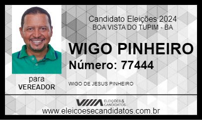 Candidato WIGO PINHEIRO 2024 - BOA VISTA DO TUPIM - Eleições