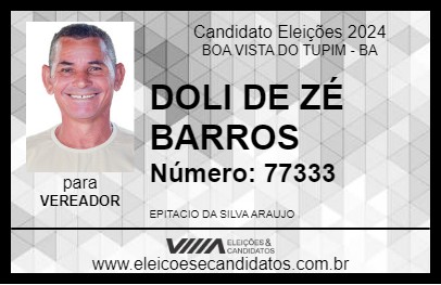 Candidato DOLI DE ZÉ BARROS 2024 - BOA VISTA DO TUPIM - Eleições