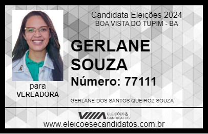 Candidato GERLANE SOUZA 2024 - BOA VISTA DO TUPIM - Eleições