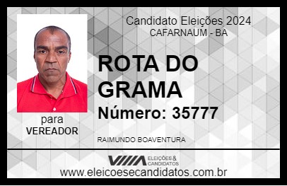 Candidato ROTA DO GRAMA 2024 - CAFARNAUM - Eleições