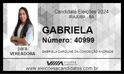 Candidato GABRIELA 2024 - IRAJUBA - Eleições