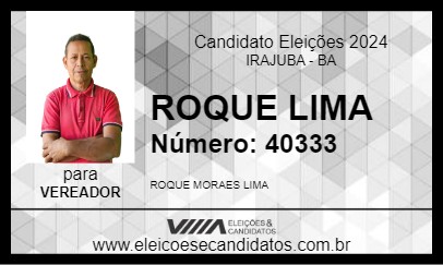 Candidato ROQUE LIMA 2024 - IRAJUBA - Eleições