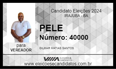 Candidato PELE 2024 - IRAJUBA - Eleições