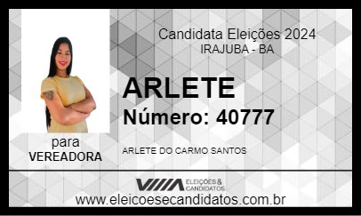 Candidato ARLETE 2024 - IRAJUBA - Eleições