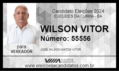 Candidato WILSON VITOR 2024 - EUCLIDES DA CUNHA - Eleições