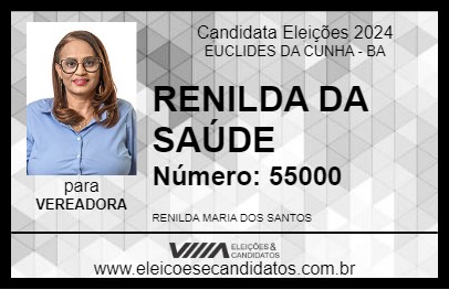 Candidato RENILDA DA SAÚDE 2024 - EUCLIDES DA CUNHA - Eleições