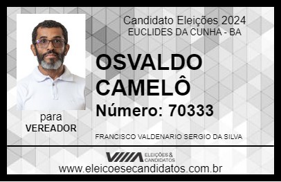 Candidato OSVALDO CAMELÔ 2024 - EUCLIDES DA CUNHA - Eleições