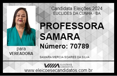 Candidato PROFESSORA SAMARA 2024 - EUCLIDES DA CUNHA - Eleições