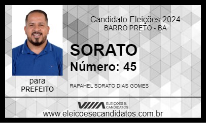 Candidato SORATO 2024 - BARRO PRETO - Eleições