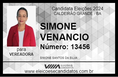 Candidato SIMONE VENANCIO 2024 - CALDEIRÃO GRANDE - Eleições