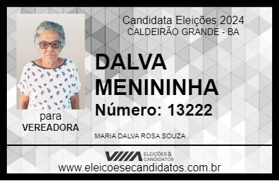 Candidato DALVA MENININHA 2024 - CALDEIRÃO GRANDE - Eleições